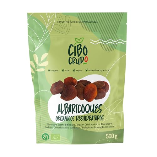 Albaricoques Secos Orgánicos - 500g. Albaricoque Seco Natural sin Azúcar Sulfurar y sin Hueso. Ecológicos sin Aditivos.