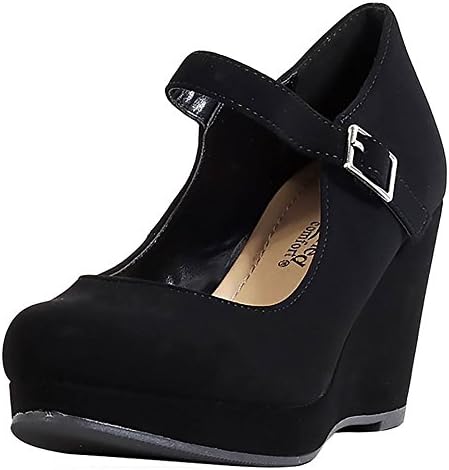 CITYCLASSIFIED Mark/Thomas ~ Womens Mary Jane Strap Comfortable Office Dress Platform Wedge Pump Heel Shoes - Image 4