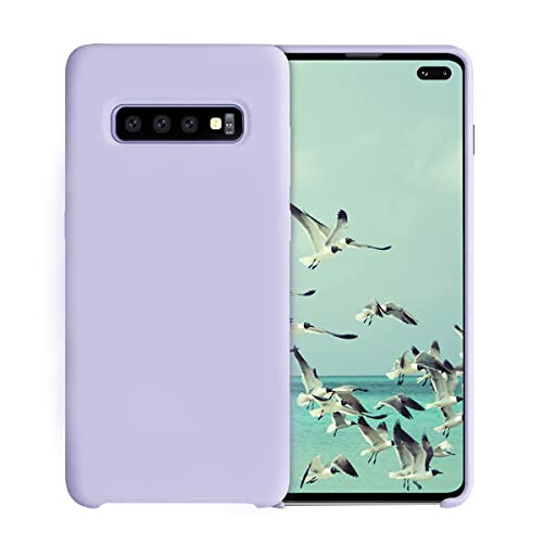 Image of LIRAMARK Liquid Silicone Soft Back Cover Case for Samsung Galaxy S10 Plus / S10+ (Lavender)