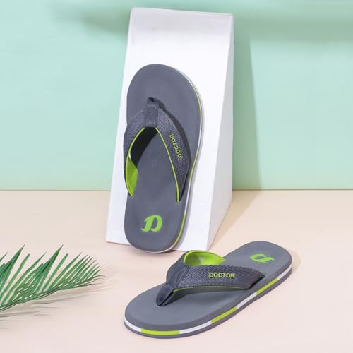 Image of DOCTOR EXTRA SOFT Men's Classic TPR Slippers with Cushion FootBed for Adult| Comfortabl &Light Weight|Stylish & Anti-Skid|Orthopedic Casual Durable Waterproof Everyday Dr.Flip Flops Gents & Boys D-35