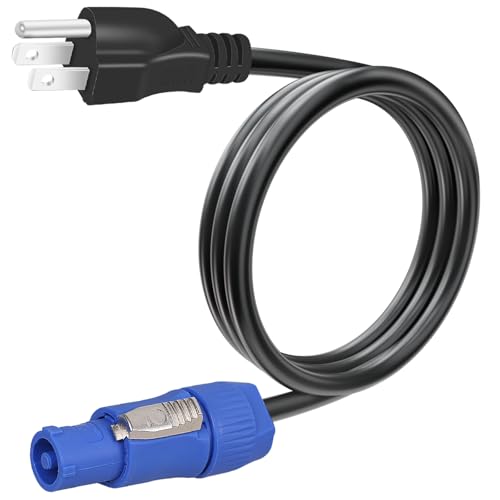 Image of 3-Prong NEMA 5-15P to PowerCON Cable 20A 3 Pin PowerCon Input Connector to NEMA 5-15P Connector Cord for Outdoor Stage Light LED Screen-1.2M /3.9FT