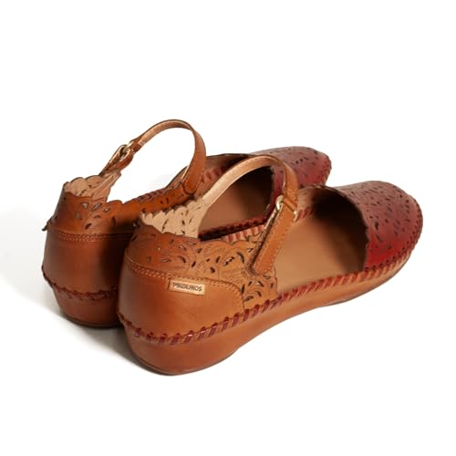 Image of PIKOLINOS P. Vallarta Women's Semi-Open Shoes | Leather | Hook-and-Loop Closure | Mid Heel | Size UK 2-8