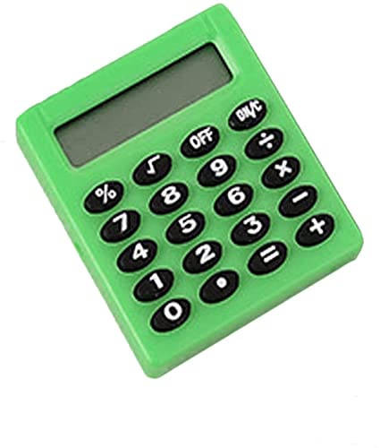 Calculadora, calculadora portátil de plástico con pantalla de dígitos, para calculadora de escritorio del hogar, ecológica para oficina, verde agradable