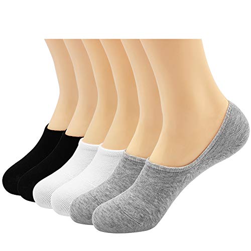 Women's 3-9 Pairs Casual Thin No Show Socks Non Slip Flat Boat Line