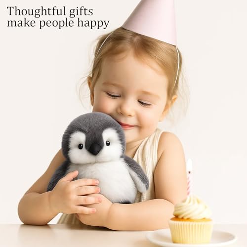 JazRvr Pinguin Kuscheltier, Weiches Stofftier Für Kinder, Süßer Pinguin Plüschtier 20 cm, Babys Und Kinder, Ideal Als Erster Spielbegleiter Und Dekoration