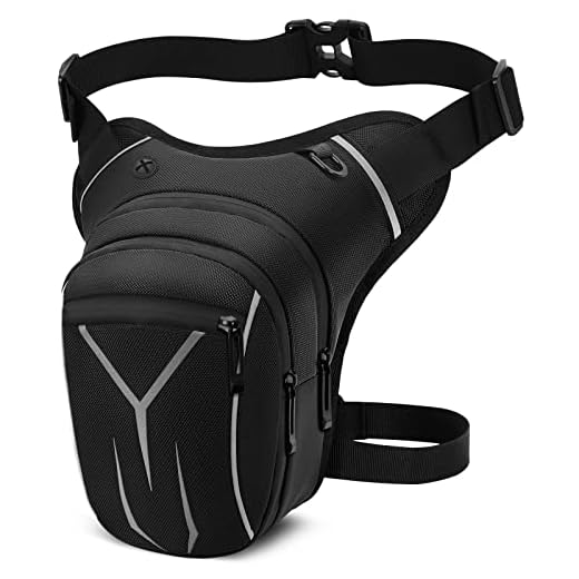 HUANLANG Leg Bag for Men Women Tactical Thigh Bag with Leg Strap Waterproof Fanny Pack Outdoor Motorcycle Drop Leg Bag for Hiking Climbing Cycling