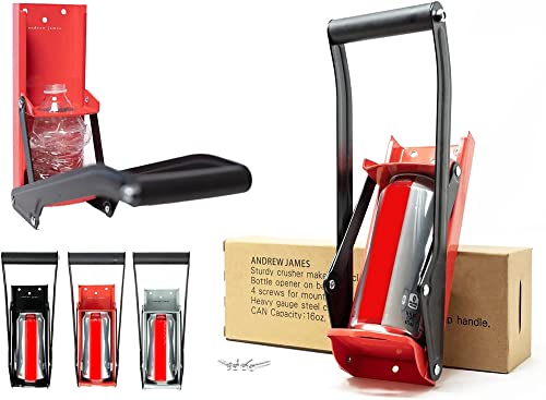 Andrew James Heavy Duty 12Oz And 16Oz Can Crusher Also For Plastic Bottles Plus Bottle Opener cover
