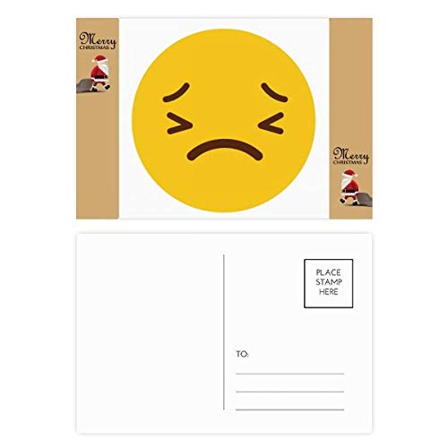 Cartes de remerciement de Noël lot de 20 au motif Père Noël jaune pour vos proches
