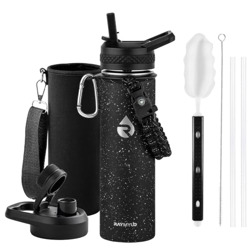 RAYMYLO Insulated Water Bottle 20 oz, Triple Wall Vacuum Stainless Steel