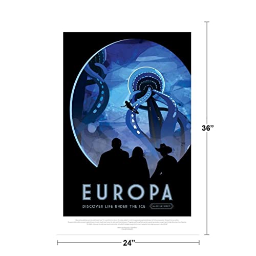 Europa Nasa Space Travel Solar System Science Kids Map Galaxy Classroom Chart Earth Pictures Outer Planets Hubble Astronomy Milky Way Educational Universe Print Cool Wall Decor Art Print Poster 24X36 #TOP4