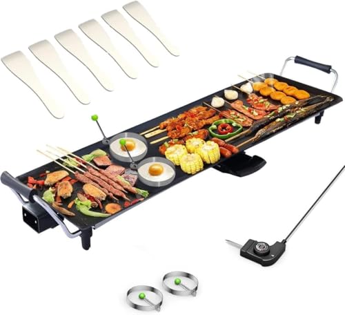 Comparison: Best 36 Inch Griddle 8 SIMOE 36 Inch Electric Griddle Teppanyaki Grill, BBQ Smokeless Grills, 2000W Barbecue Griddles Table Top with Nonstick Surfaces & Adjustable 5 Temperature Setting, Indoor/Outdoor Grill, 36"L x 9"W