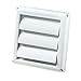 Deflecto Supurr-Vent Louvered Outdoor Dryer Vent Cover, White, 4
