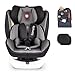 Siège auto Lionelo BASTIAAN ISOFIX 0-36 kg 360° Gris/blanc + Organiseur + pare-soleil