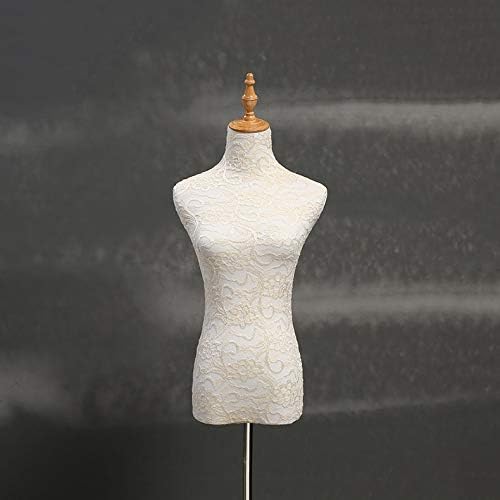 Miniatura 3 de Female Sewing Dress Form Model Beige,Mannequin Torso Body Clothing Display 47-70 Inch Height Adjustable Wooden Tripod Stand (Without Arms M)