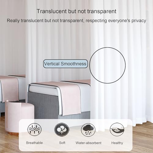 U-förmige Raumteiler-Vorhänge – Wandmontierte Sichtschutz-Trennwände für Schlafzimmer, Salons und Ankleideräume | DIY Metallstütze Medizinischer Vorhang für Zuhause & Büro