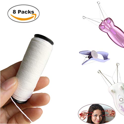 8 Rolls Cotton Eyebrow Threading Thread Facial Hair Removal Epilator Cotton Thread - Thumbnail 2