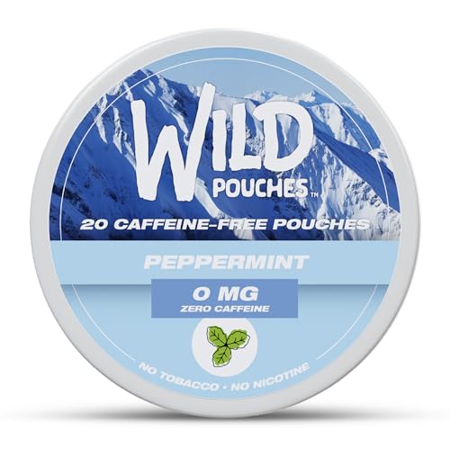 Wild 0mg Nicotine Free Pouches No Caffeine Peppermint - 20 x Caffeine Free Pouches