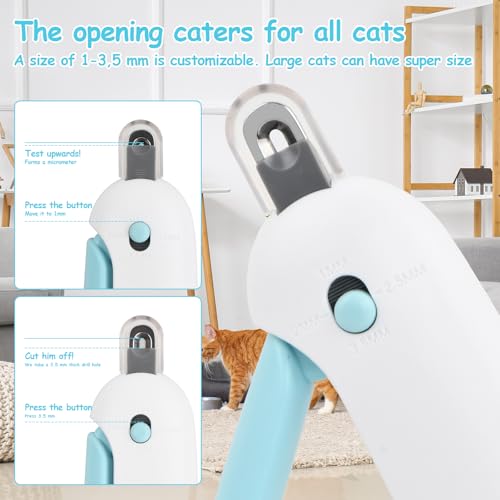 Duronge Cortauñas Gato, Profesional Juego Tijeras Uñas Gato con Cerradura de Seguridad y Lima, Acero Inoxidable, Tijeras Gatos Uñas para Gatos, Gatitos, Cachorros - imagen 3