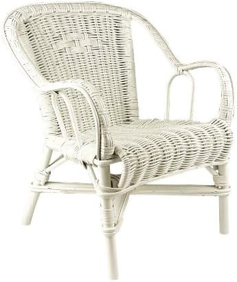 White Painted Wicker Child's Chair