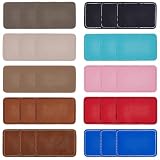 CALFOVERA 30 Stück 10 Farben PU Leder Blanko Etiketten Lederhutflicken 3x2 Zoll Rechteck Gravur Kunstleder Stoff Reparaturflicken Handgefertigte Etiketten Zum Nähen von Kleidung Taschen Schuhe Hüte
