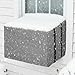 BNYD Exterior Air Conditioner Cover – Waterproof Outdoor Window AC Covers – Heavy Duty Square Unit Protector – Winterizing Wrap Guard Against Snow & Leaves – Grey, 21.5 x 16 x 15 Inches
