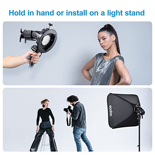 Godox S2 Speedlite Bracket Bowens Mount Holder For Speedlite Flash Snoot Softbox Honeycomb Reflector Umbrella(Godox S-Type Upgrade Version) #TOP4