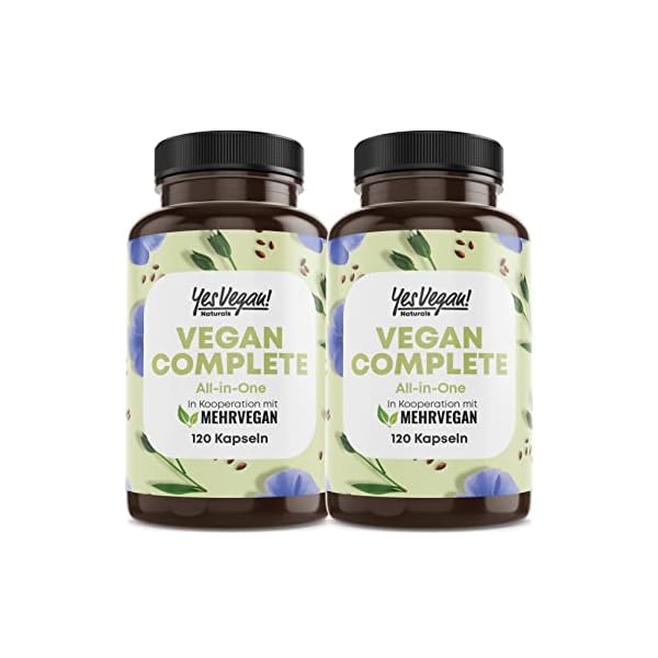 Vegan Multivitamin & Mineralien mit 14 Vitaminen u.a. B12, Jod, Eisen, Cholin (120 Kapseln hochdosiert) für Veganer…