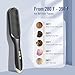 Hair Straightener Brush-Ionic Hair Brush Straightener for Women with 5 Temp Settings,Fast Heating & Dual Voltage Hair Straightening Comb,Anti-Scald & Auto-Shut Off (Black)