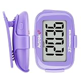 AVTREK Compteur de Pas 3D précis pour la Marche écran géant podomètre numérique pour la Course avec Affichage du Temps et rétroéclairage LED (Violet)
