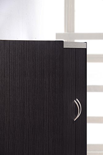 Hodedah 4 Door Kitchen Pantry with Four Shelves, Chocolate