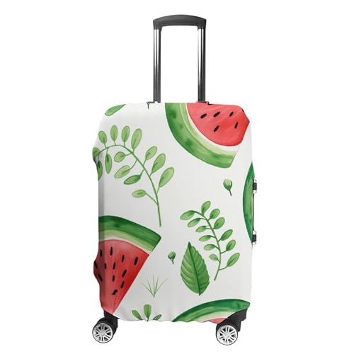 Travel Luggage Cover Spandex Suitcase Protector Washable Baggage Covers Watermelon Pattern Elastic Scratch-Resistant Luggage Cover Protector Fits 18-32 Inch Luggage