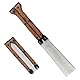 Japansäge Klappbar ZugsäGe Zweischneidig Handsäge Holz Feinsäge aus SK85 Karbonstahl mit Massivholzgriff, Dreiseitigem Schleifzahndesign, 150mm Tragbare Japanische Säge für Holzbearbeitung Draußen
