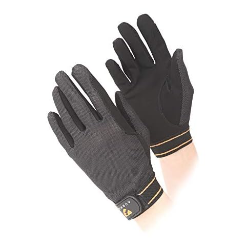Shires Aubrion Black Mesh Riding Gloves Cover