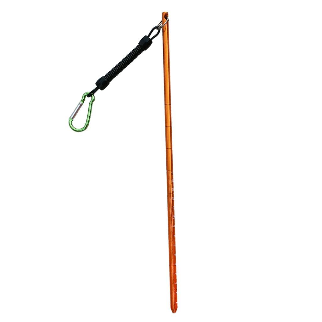 Baoblaze Aluminium Riffstab Diving Pointer Stick Taucher Zeigestab zum Tauchen Schnorcheln Schwimmen, Tauchstock, Tauchzeigerstock, Trageband aus Edelstahl zur Anzeige