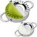 Stainless Steel Dumpling Ravioli Maker Empanada Press, AUAM 2 Pack Pierogi Mold - Wonton Mould, Easy-tool for Dumpling Wrapper Dough Stamp Cutter Pastry Pie Making (Small 3 inch, Large 3.75 inch)