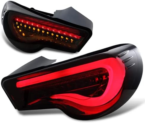 Smoke Housing DRL LED Tail Light 2PCS Compatible with 2013-2017 Scion FR-S, 2017-2019 Toyota 86 & 2013-2019 Subaru BRZ - Smoke Lens