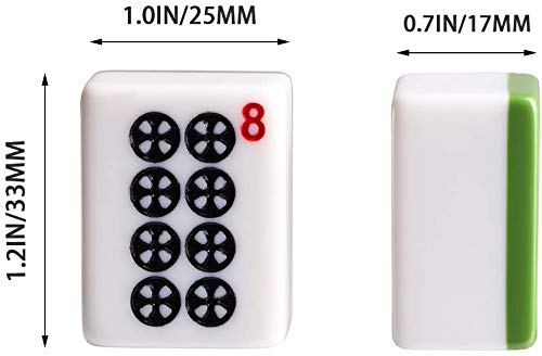 Usamjtable 高品質麻將 Classic Chinese Mahjong Game Set – 144 Numbered Green Melamine Tiles Aluminum Case Complete Set Weighs 17 Lbs ( Mahjongg, Mah-Jongg, Mah Jongg, Majiang) #TOP2