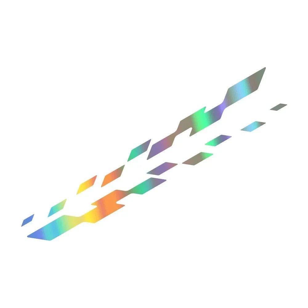 Dabhuoc Colorful Laser Car Door Sticker Racing Stripes Graphics Vinyl Decal Auto Accessories(Colorful Laser)