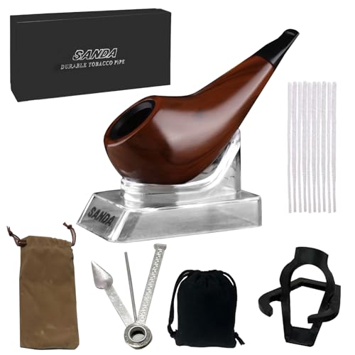 Tabakpfeife,Tabakpfeifen,Tabak Pfeifen Hohe Qualität Pfeife Rauchen Tragbarabnehmbar Tabakpfeife Set Angenehm Zu Halten Geeignet für Kostümpartys, Mottopartys,Theater usw