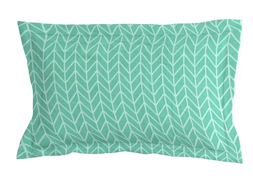 Image of RD TREND Presents Luxurious Glace Cotton Super Soft 210 TC 360 Elastic Fitted Bedsheets Single Bed Size (72 x 48 x 8 Inch) with 1 Pillow Cover Size (28 x18), Color- Green, Solid