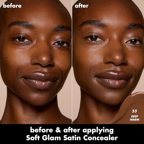 Image of e.l.f. Soft Glam Satin Concealer, Medium Coverage For Blemishes & Under-Eye, Crease-Resistant, Long Lasting, Vegan & Cruelty-Free, 55 Deep Warm