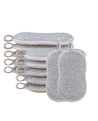 ALONK 12 Stück Spülschwamm Waschbar 15×8×2cm, Nachhaltig Doppelseitige Kratzfeste Mikrofaser Küchenschwamm für Geschirr, Küche, Bad, Glas