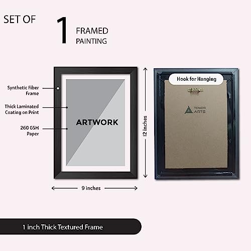 Image of TenorArts Levi Ackerman Poster Attack on Titan Anime Laminated Posters Photo Frame Painting with Matt Finish Black Textures (12inches x 9inches)