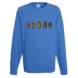 Fabulous Felpa Shirt Uomo Molluschi Multicolore Minimalista Biologia Illustrazione Antica, blu, L