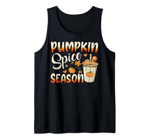 Pumpkin Spice Season Latte Coffee Fall Autumn Season Canotta
