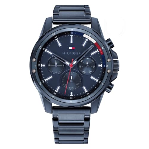 Image of Tommy Hilfiger Quartz Analog Blue Dial Stainless Steel Strap Watch for Men