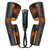 JZBRAIN Air Compression Leg Massager with Heat : Calf, Knees & Thigh Recovery Compression System for Pain Relief & Circulation - Sequential Massager with 3 Heat,3 Modes & 6 Intensities for Daily Use