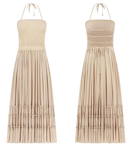 Image of R.Vivimos Womens Summer Boho Sexy Backless Long Dresses