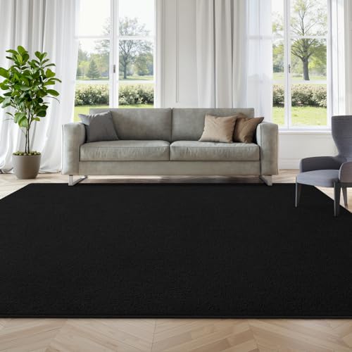 Tapete decorativo moderno 5 x 8 pies negro miniatura 2