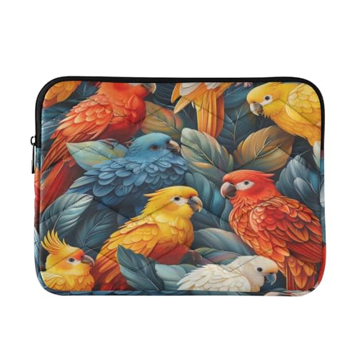 Funda para Laptop 13-14 Pulgadas con Diseño de Pájaros Coloridos